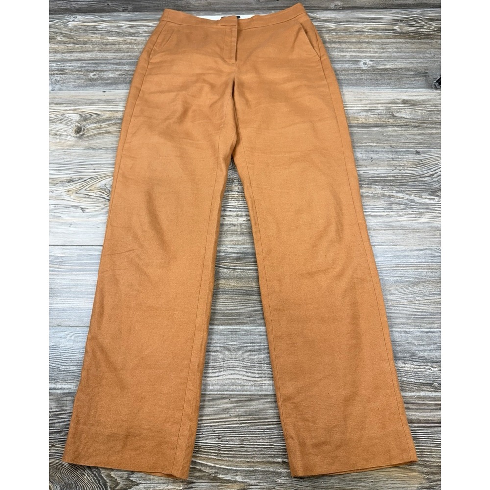 J. Crew Kate Straight Leg Ankle Pant 4T High Rise Burnt Orange Autumn Fall Vibes